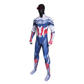 Falcon Captain America White Blue Suit - Movie Cosplay Costume - Coscosmos
